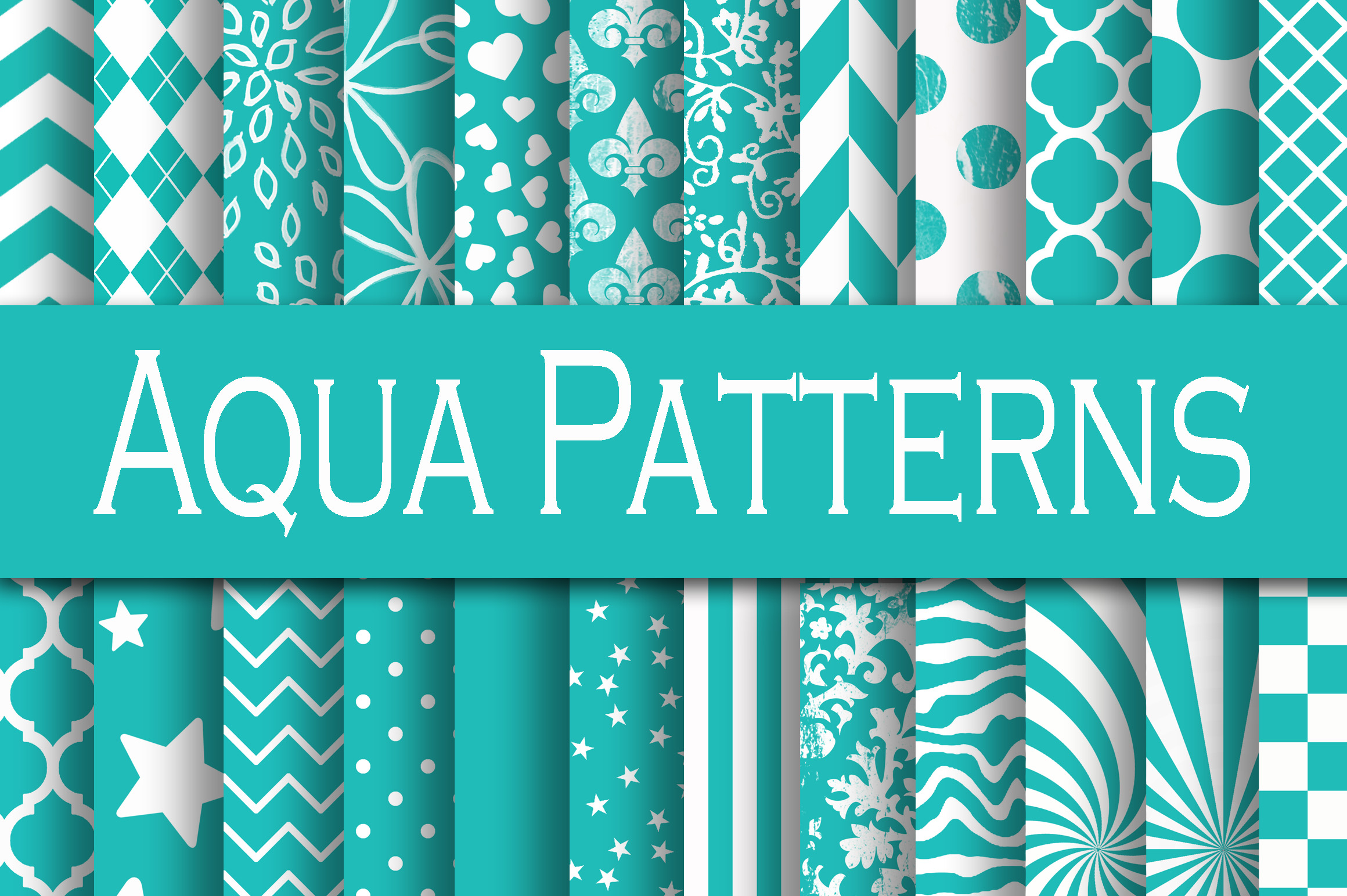Aqua Patterns Digital Paper: Versatile, High-Quality Design Resources for Creative Projects