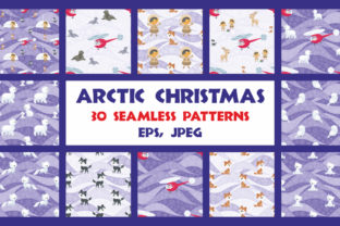 Arctic Christmas Seamless Patterns Set