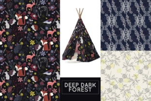 Forest Patterns and Clipart – Vector