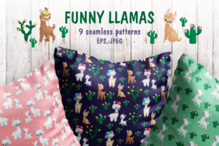 Funny Llamas Seamless Patterns Mini Set: Versatile, Playful & Production-Ready