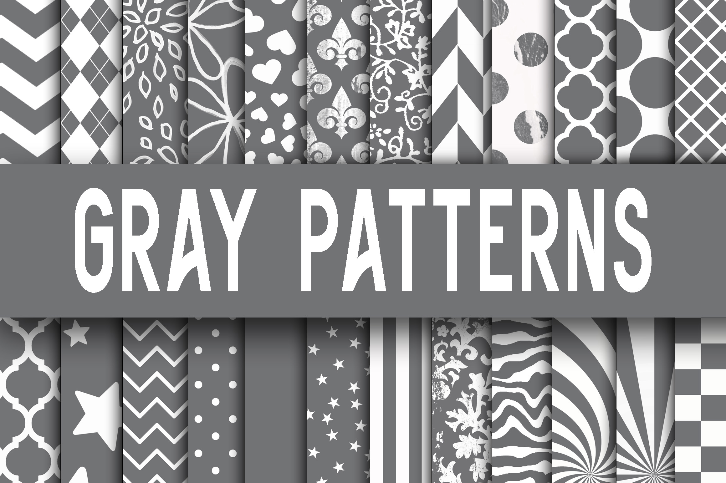 Gray Digital Paper Patterns: Versatile, Professional, and Ready for Any Creative Project