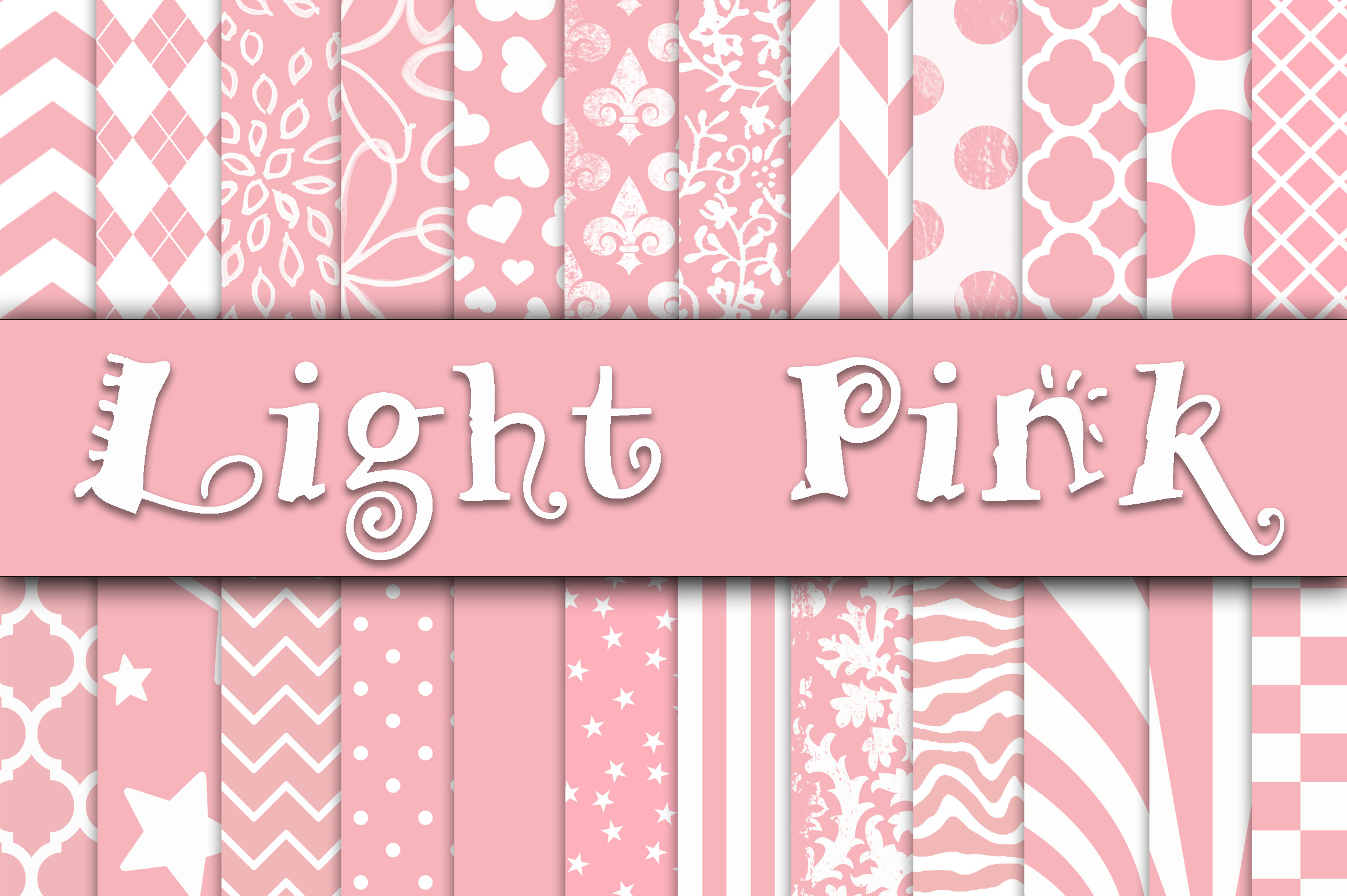 Light Pink Patterns Digital Paper: Versatile, Print-Ready Design Assets for Creative Projects