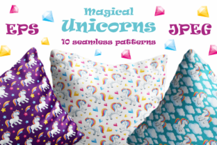 Magical Unicorns Seamless Patterns
