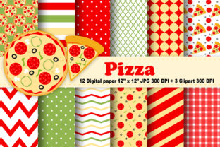 Pizza Digital Paper for Creative Projects