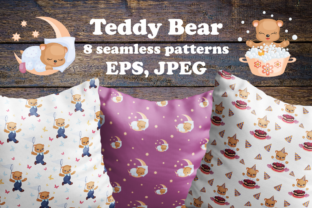Teddy Bear Seamless Patterns Set