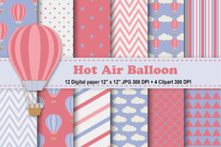 Vintage Hot Air Balloons Digital Paper: Timeless Charm, Ready for Modern Creativity